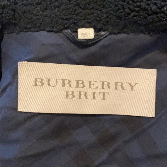 Burberry Brit cropped Shearling Jacket Black size 6 - Picture 14 of 16